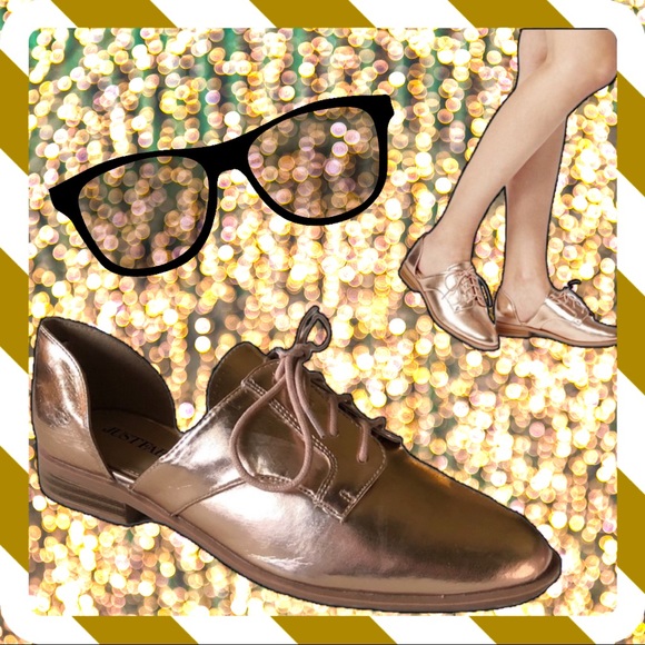 JustFab Shoes - JustFab Elvira Rose Gold Flats